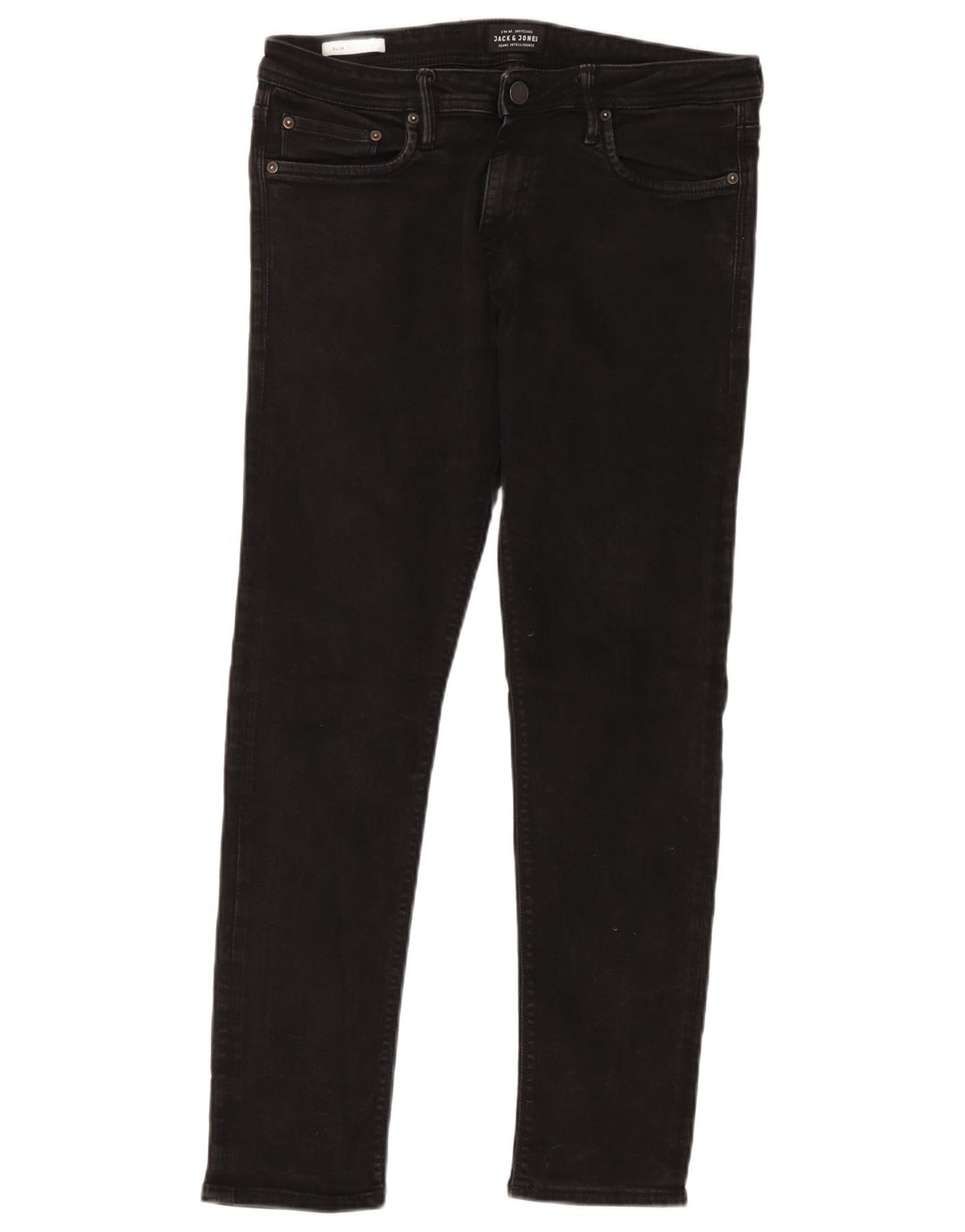 Jack & Jones Herren GLENN Slim Jeans W32 L30 Schwarze Baumwolle
