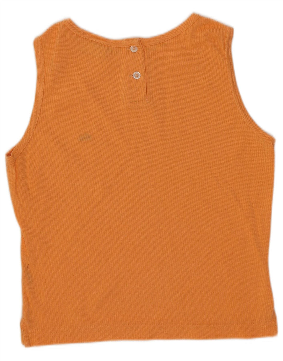 Lacoste Damen Crop Vest Top Größe 36 Small Orange Baumwolle