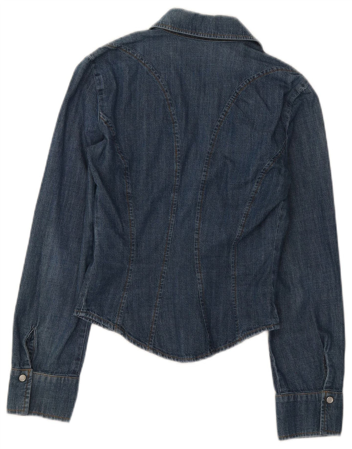 Max & Co. Damen Jeanshemd UK 8 Small Blaue Baumwolle