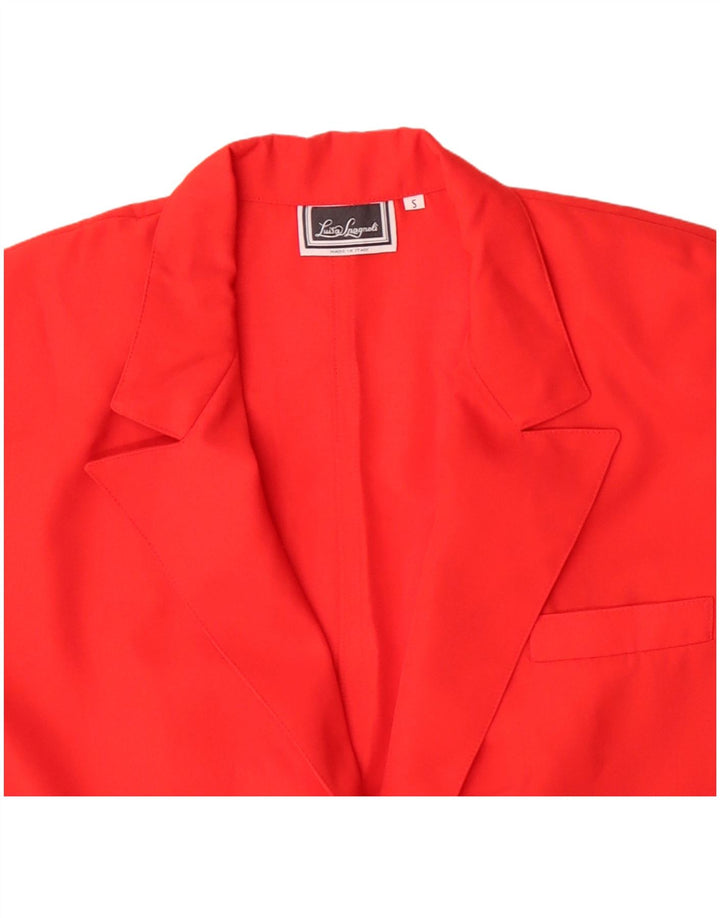 LUISA SPAGNOLI Damen Übergroße 2-Knopf-Blazerjacke UK 10 Small Rot