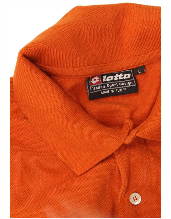 Lotto Herren-Poloshirt, große orangefarbene Baumwolle