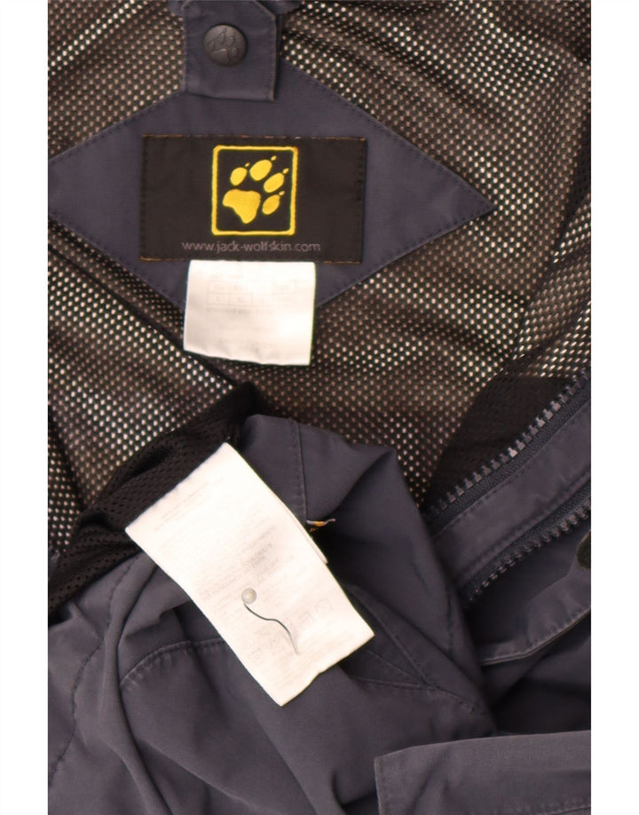 Jack Wolfskin Herren-Regenjacke mit Kapuze, UK 40/42, großes marineblaues Polyamid