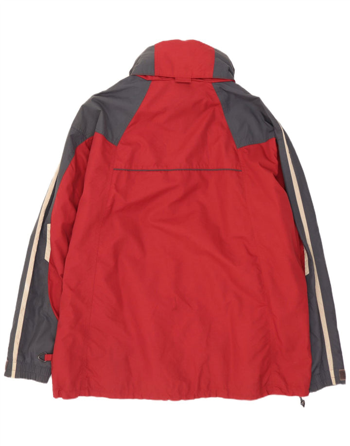 COLUMBIA Herren-Windbreakerjacke mit lockerer Passform, UK 40, Größe L, Rot, Farbblock