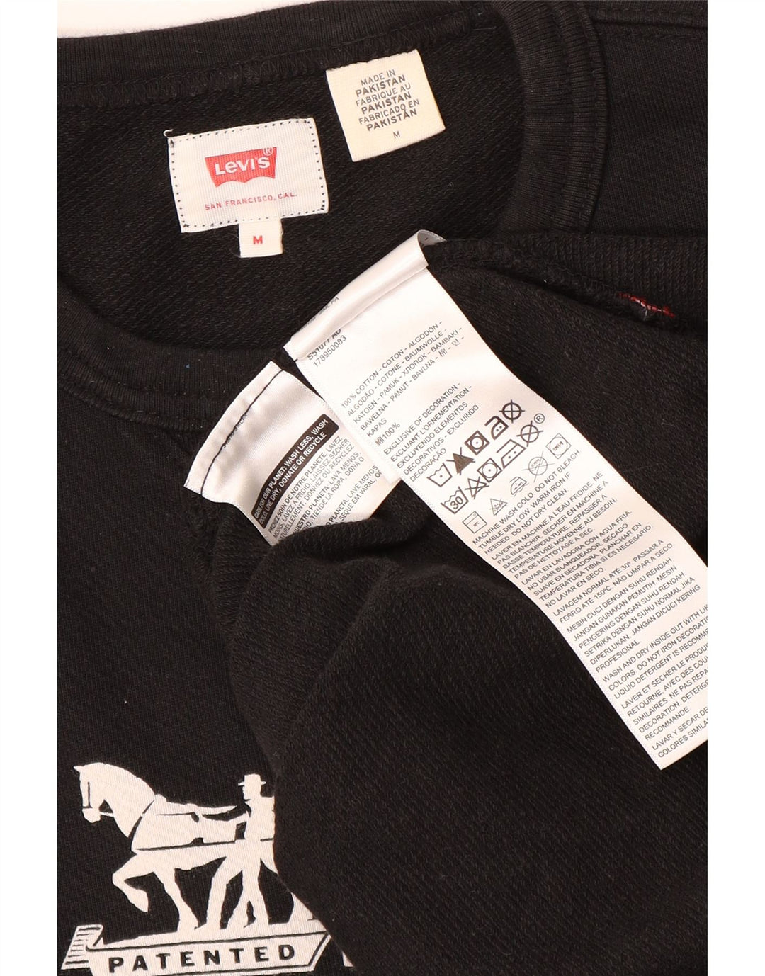 Levi's Herren-Sweatshirt mit Grafik, mittelschwarz, Baumwolle