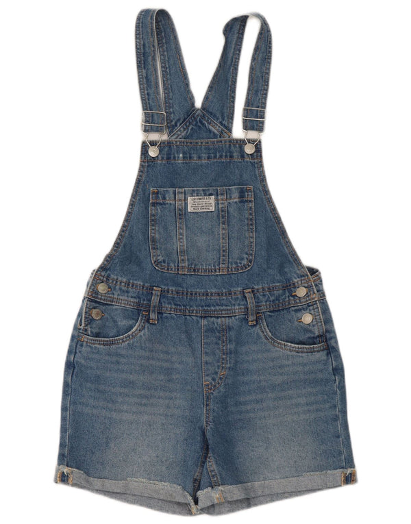 Levi's Mädchen-Latzhose, Denim-Shorts, 13–14 Jahre, W28, blaue Baumwolle