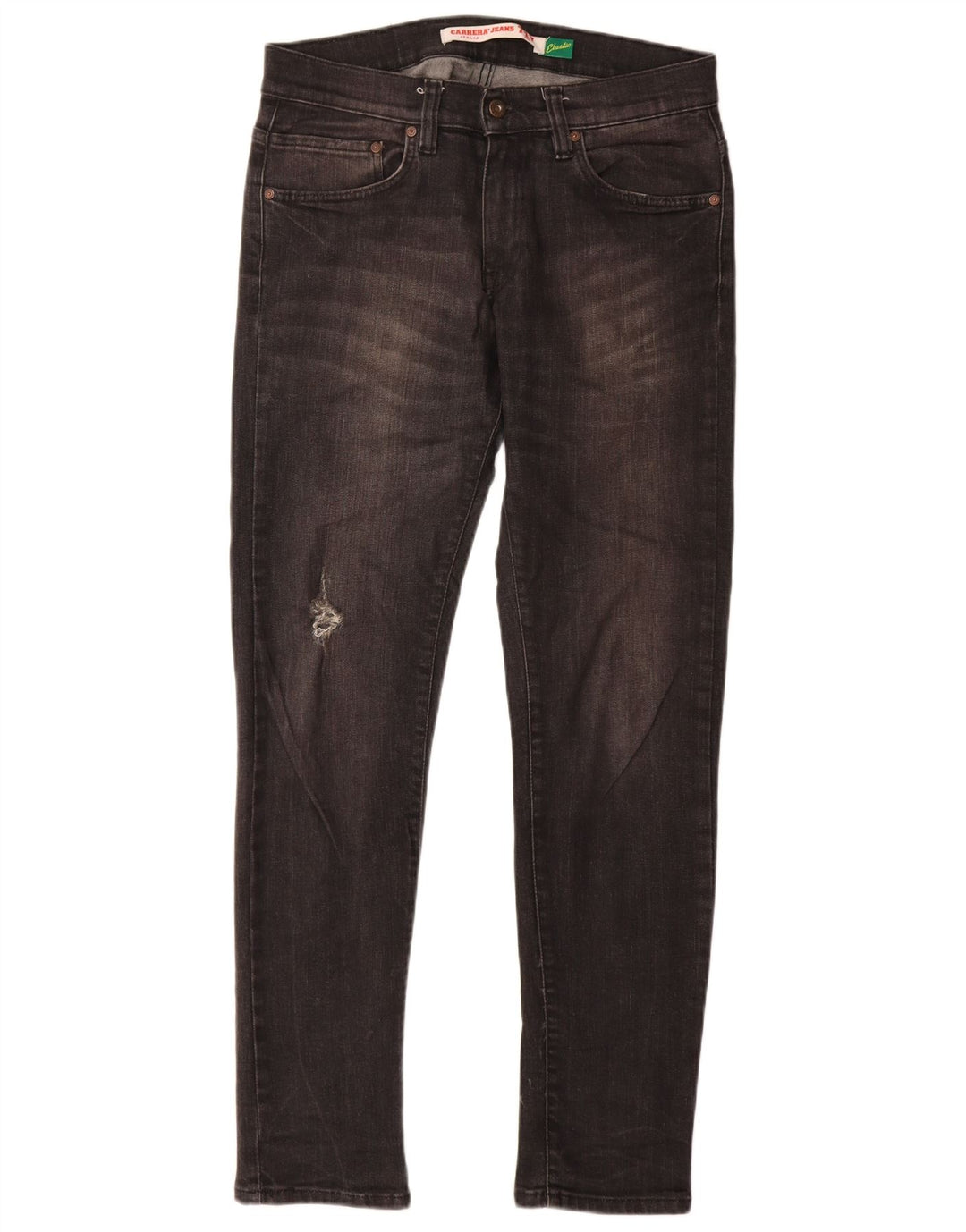Carrera Herren Distressed Slim Jeans W31 L32 Graue Baumwolle