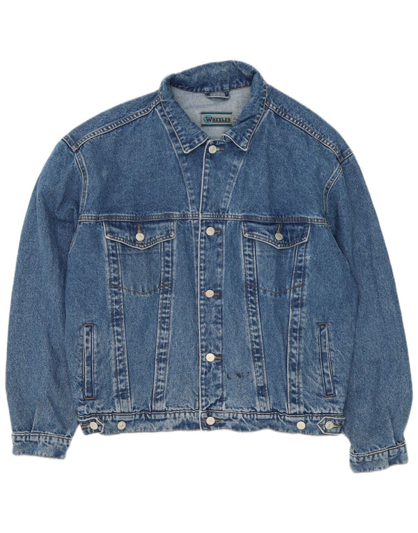 Vintage Herren Jeansjacke UK 42 XL Blaue Baumwolle