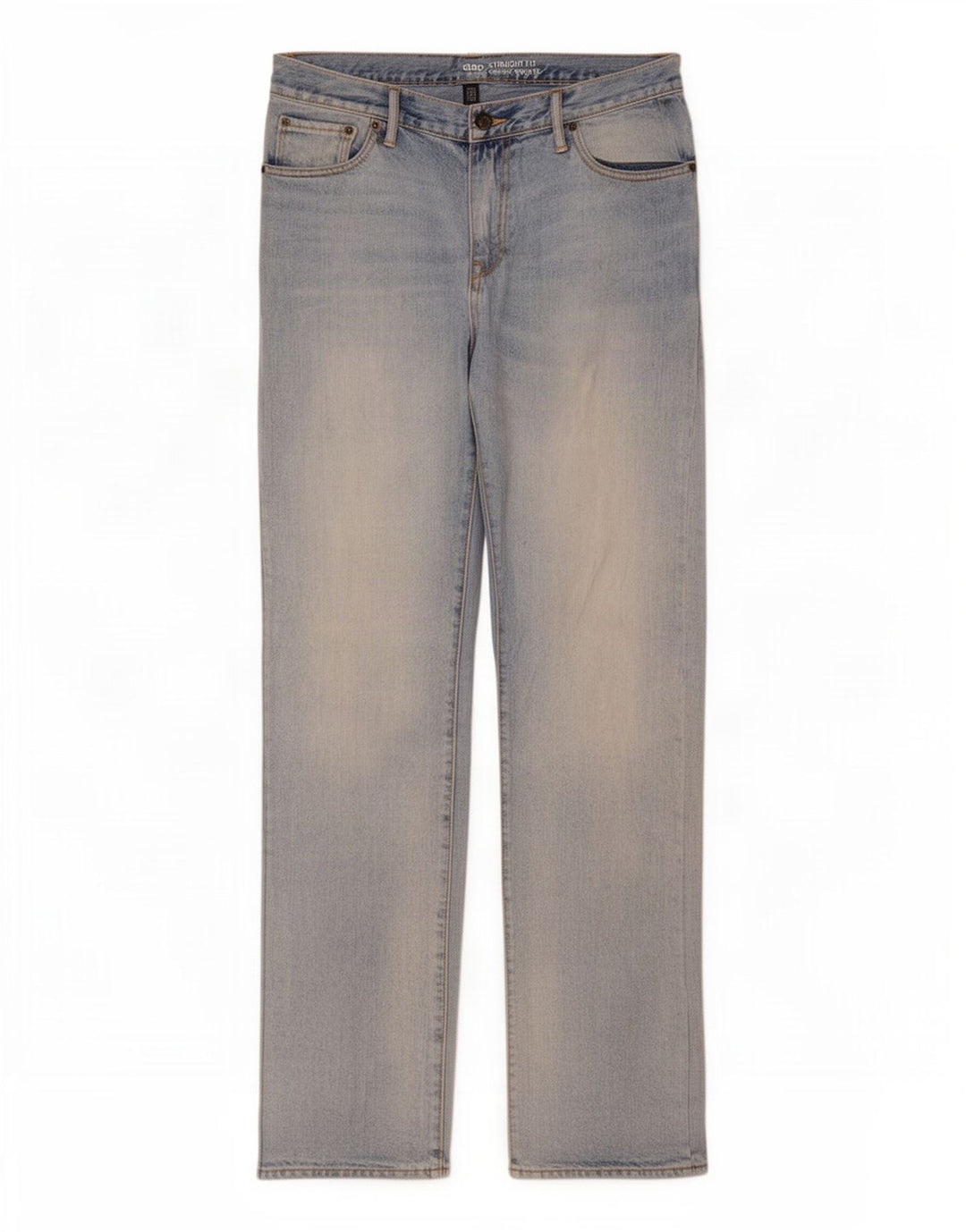 Gap Herren Straight Jeans W34 L34 Blaue Baumwolle
