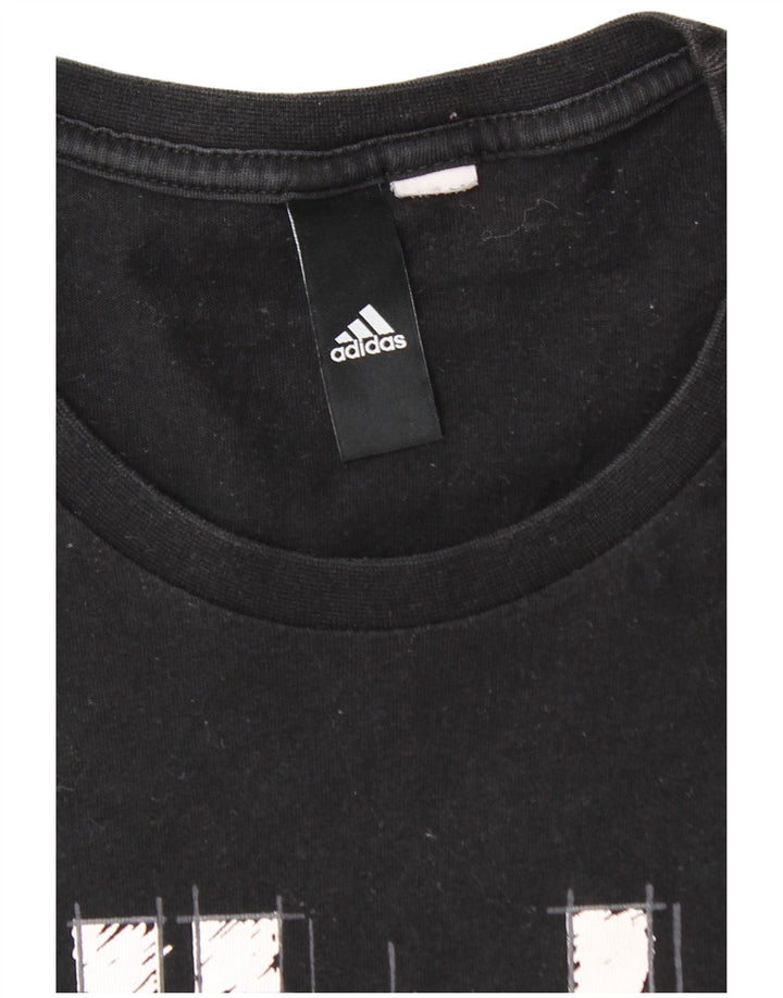 ADIDAS Mens Graphic T-Shirt Top Large Black