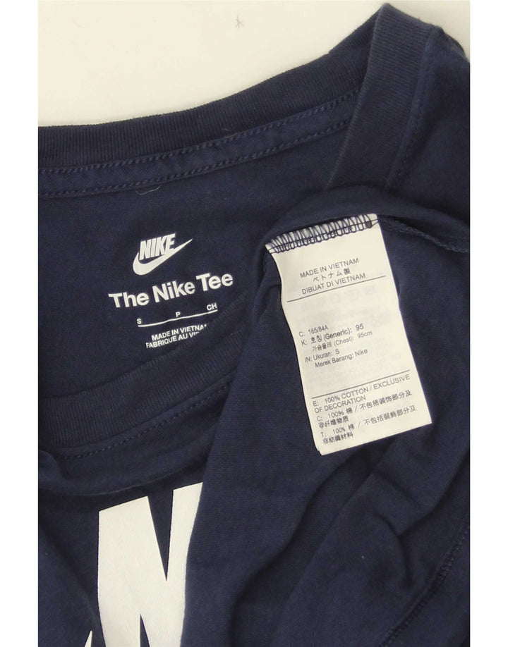 Nike Herren-T-Shirt mit Grafik, Größe S, Marineblau, Baumwolle