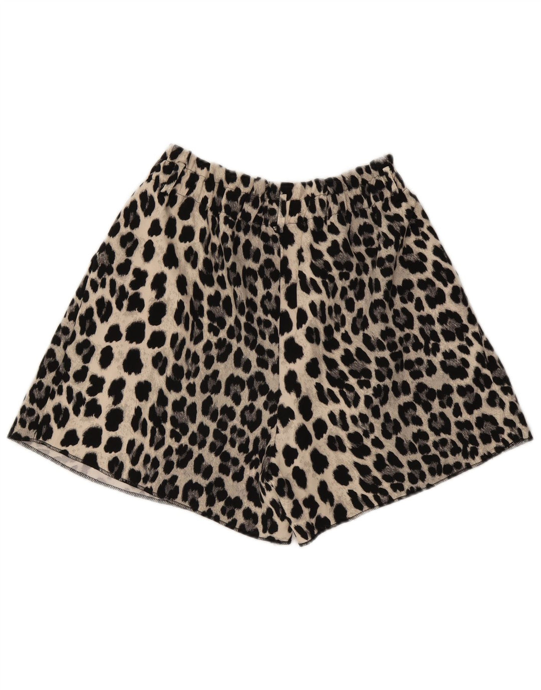 Zara Damen Shorts Large W32 Graues Polyester mit Animal-Print