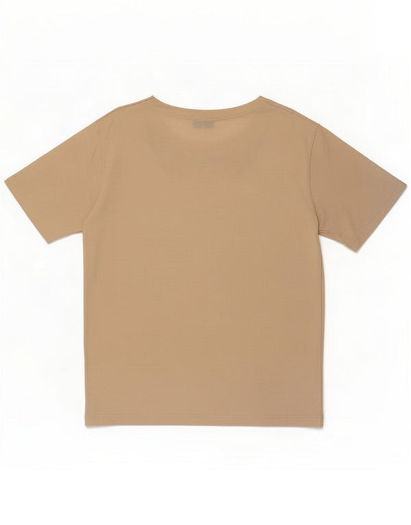 Pierre Cardin Damen T-Shirt Top UK 18 XL Beige Floral Cotton