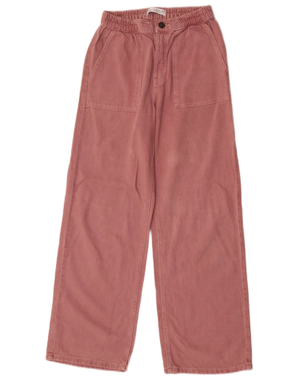Zara Mädchen-Chinohose mit weitem Bein, 13–14 Jahre, W26 L28, rosa Baumwolle