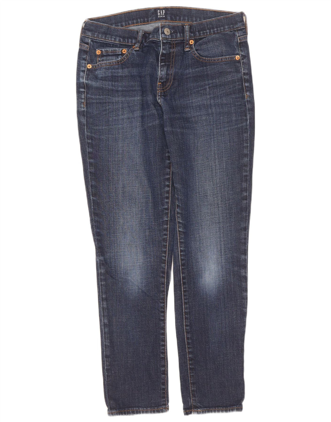 Gap Damen Girlfriend Slim Jeans W26 L27 Blaue Baumwolle