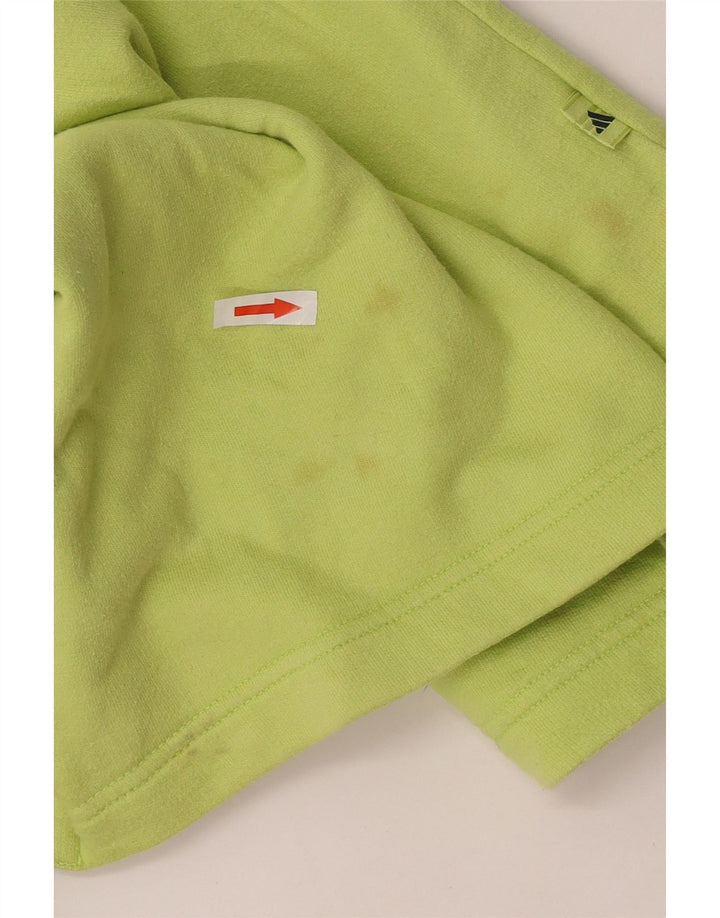 Adidas Damen Sweatshirt Pullover UK 12 Mittelgrüne Baumwolle