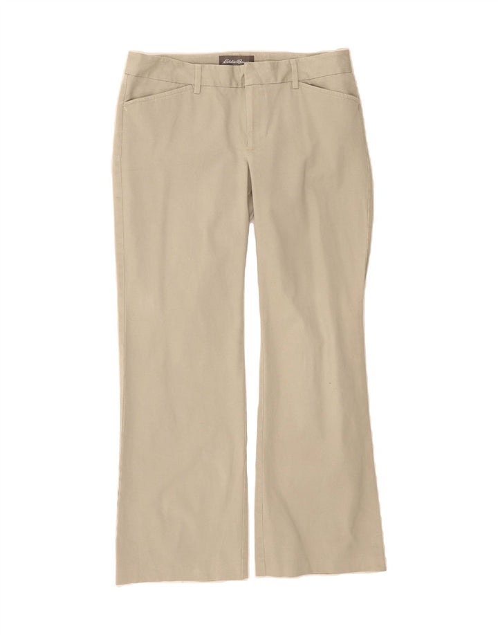 EDDIE BAUER Womens Bootcut Casual Trousers US 12 Large W32 L30 Beige Vintage Eddie Bauer and Second-Hand Eddie Bauer from Messina Hembry 