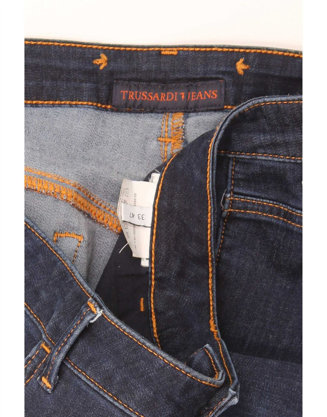 Trussardi Damen Slim Jeans W33 L30 Marineblau