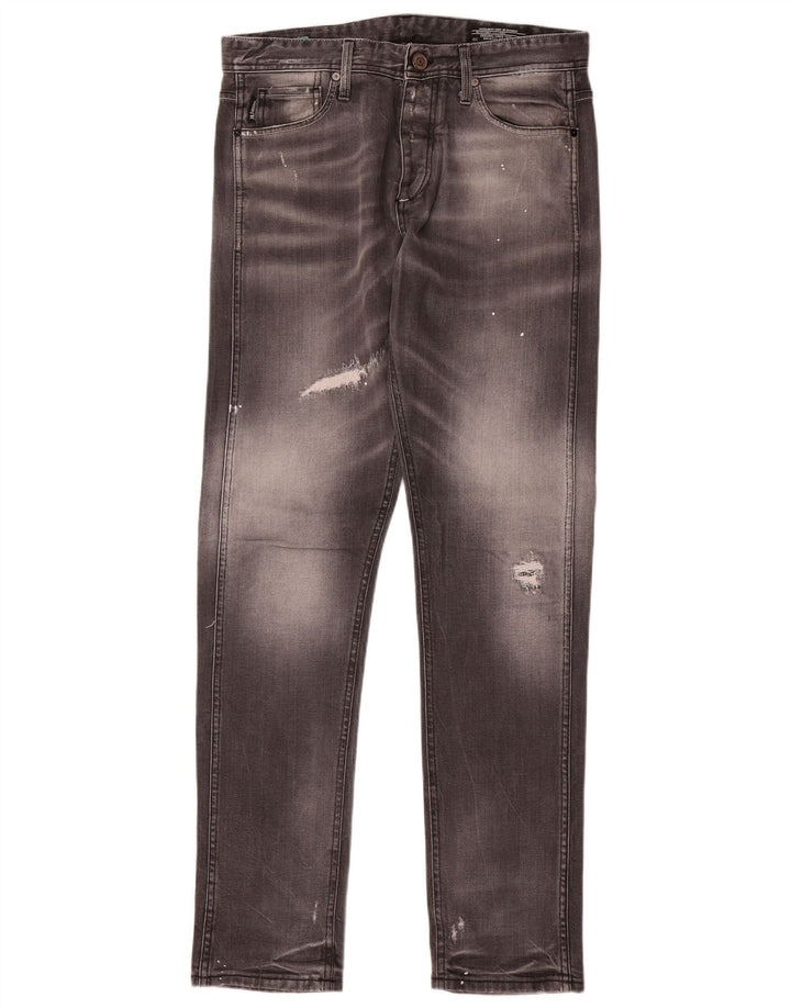 Jack & Jones Herren Distressed Slim Jeans W32 L33 Grau