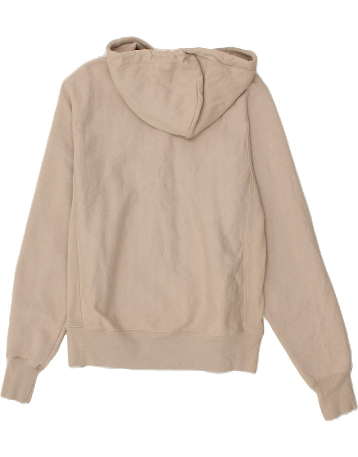 CHAMPION Mens Hoodie Jumper Small Beige Cotton Vintage Champion and Second-Hand Champion from Messina Hembry 