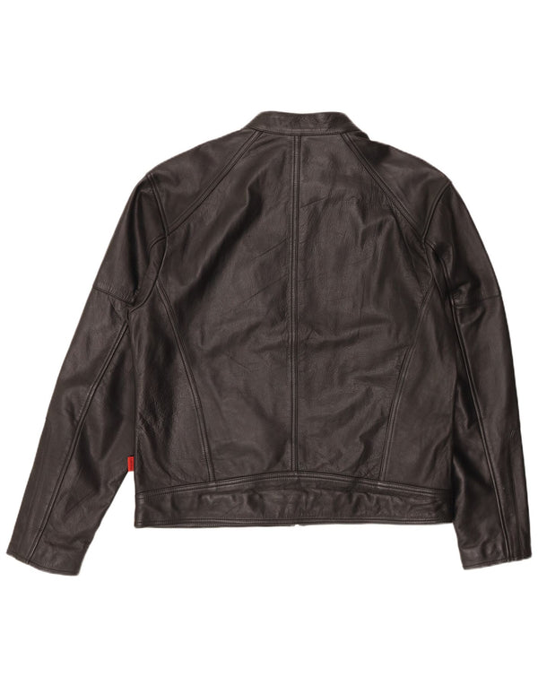 Camokazi Herren Leder Racer Jacke UK 44 2XL Schwarz