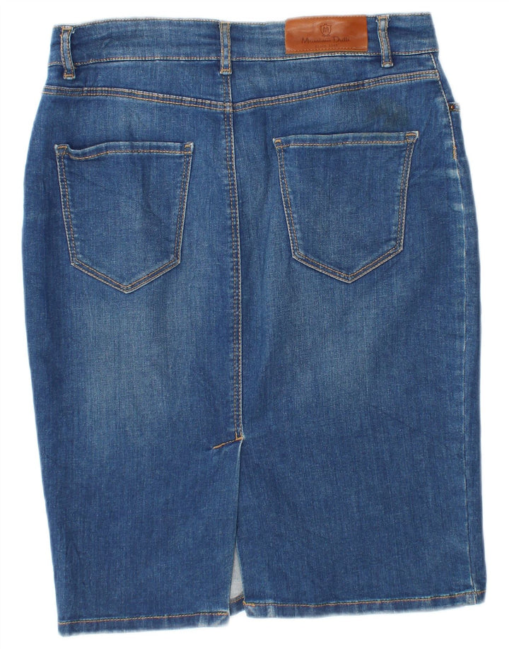 Massimo Dutti Damen Jeansrock EU 38 Small W28 Blau