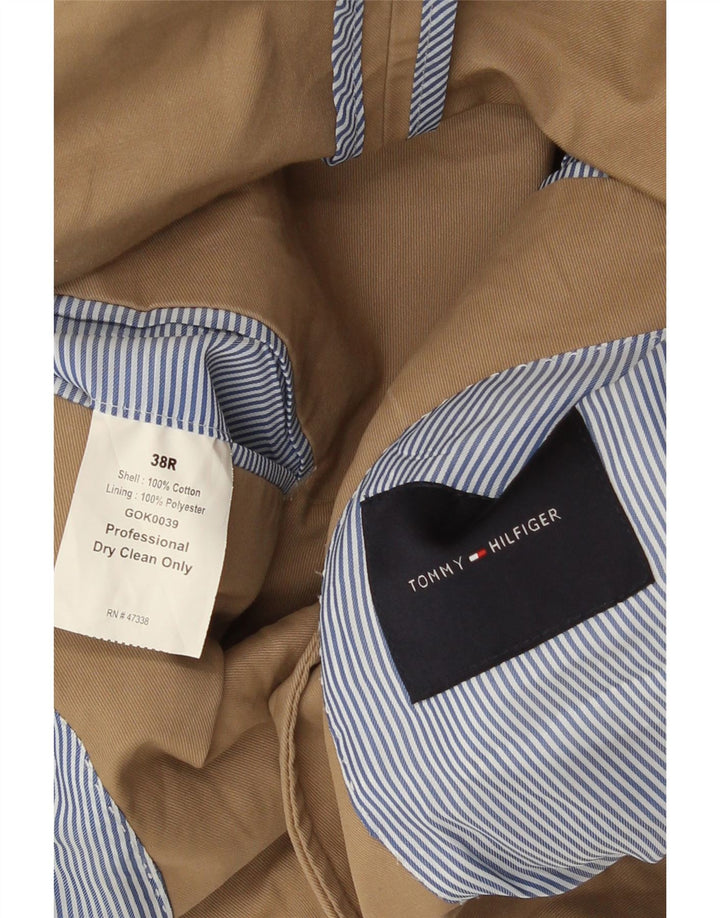 Tommy Hilfiger Herren-Blazer mit 2 Knöpfen, UK 38, mittelbeige Baumwolle