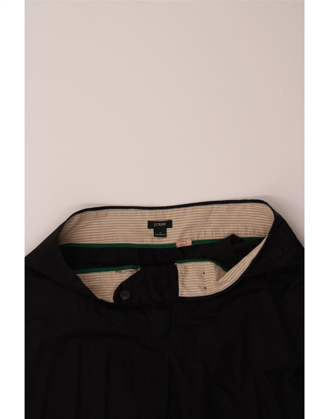 J. CREW Womens Wide Leg Chino Trousers US 12 Large W34 L32 Black Vintage J. Crew and Second-Hand J. Crew from Messina Hembry 