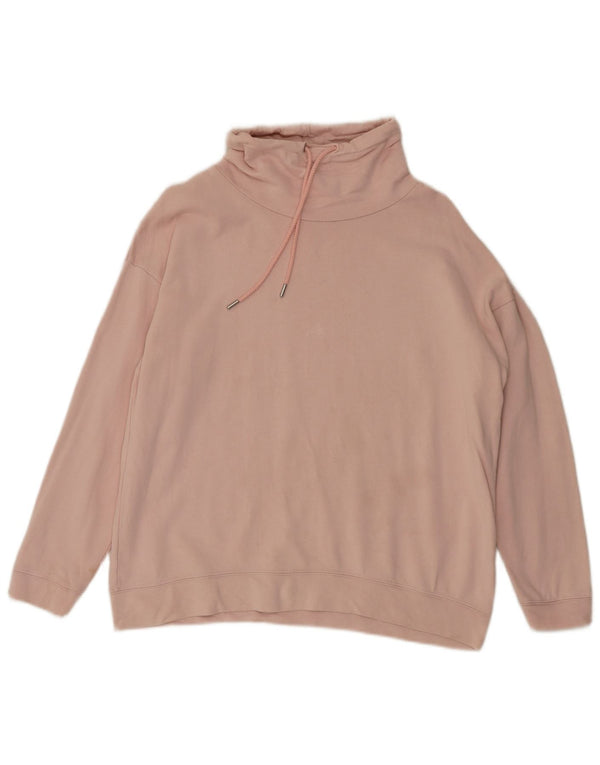 John Lewis Damen-Sweatshirt mit Rollkragen, Gr. 14, Größe L, Rosa, Baumwolle