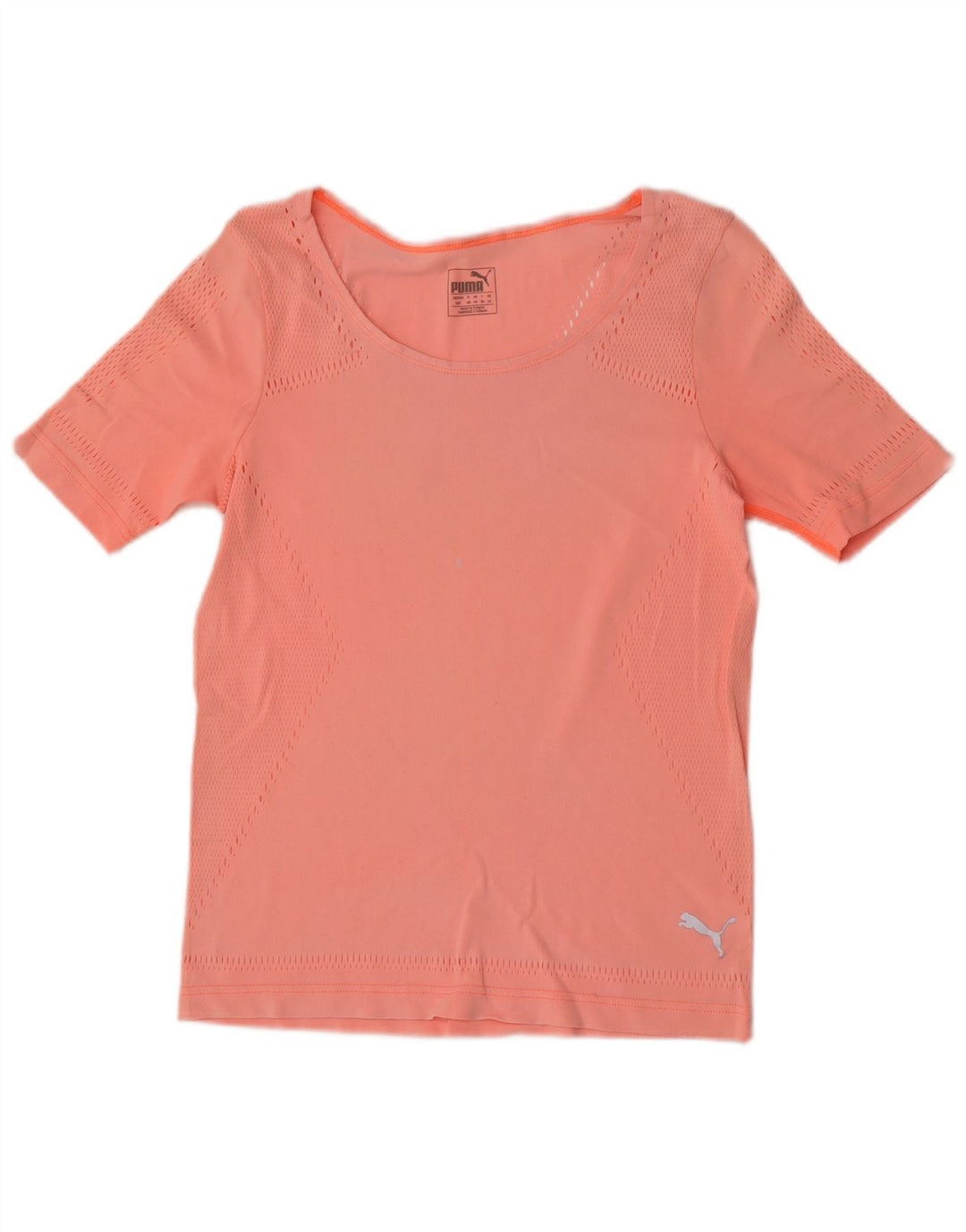 Puma Damen T-Shirt Top UK 10 Small Orange