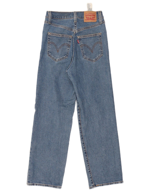 Levi's Damen Ribcage High Waist Straight Jeans W24 L27 Blaue Baumwolle