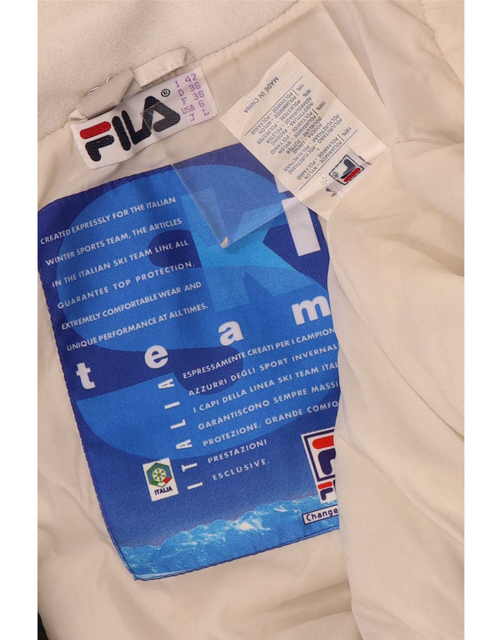 Fila Damen Italia Kapuzen-Skioverall IT 42 Mittelschwarzes Nylon