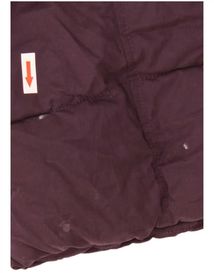 Fat Face wattierter Damenmantel mit Kapuze, UK 8, Größe S, Lila, Polyester