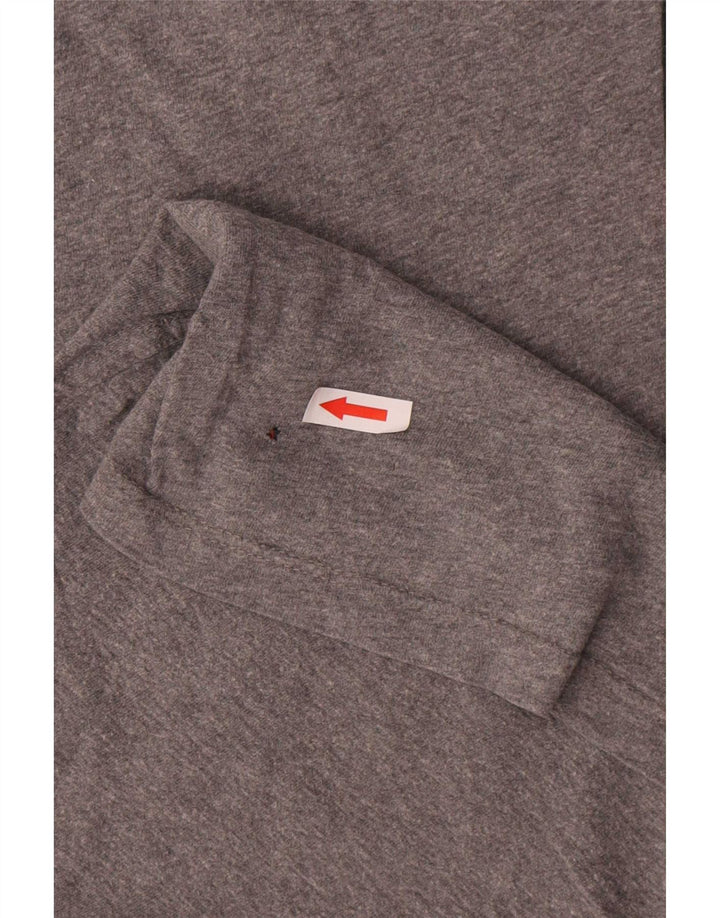 Superdry Herren-T-Shirt-Oberteil 2XL aus grauer Colourblock-Baumwolle