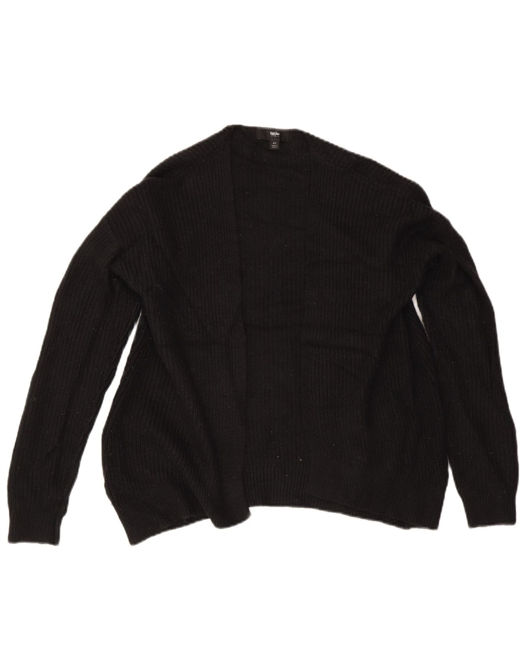 MOSSIMO Damen Übergroßer offener Cardigan-Pullover UK 14 Mittelschwarzes Acryl