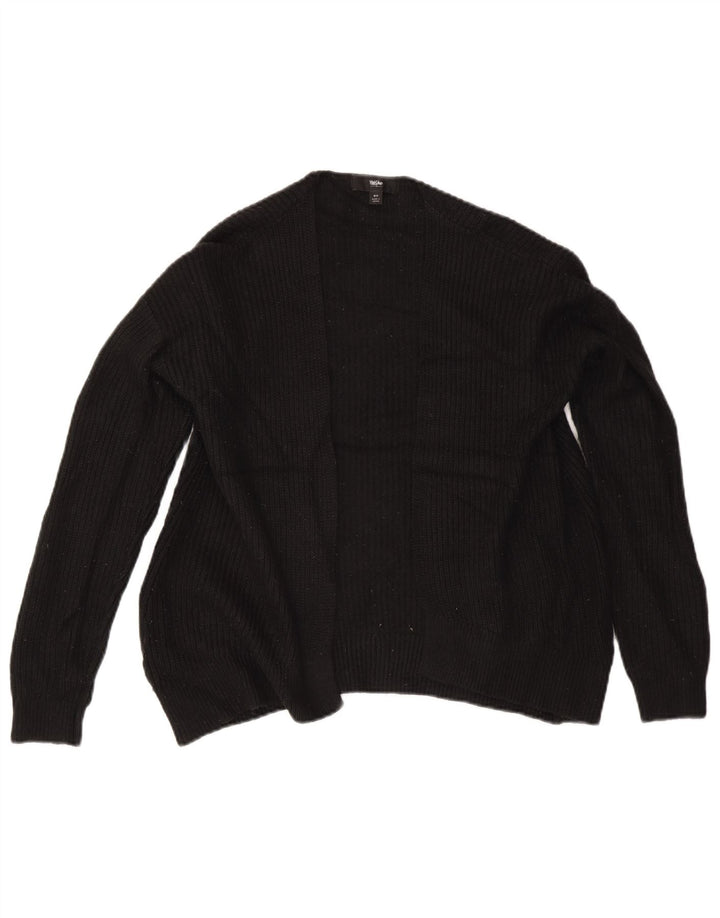 MOSSIMO Damen Übergroßer offener Cardigan-Pullover UK 14 Mittelschwarzes Acryl