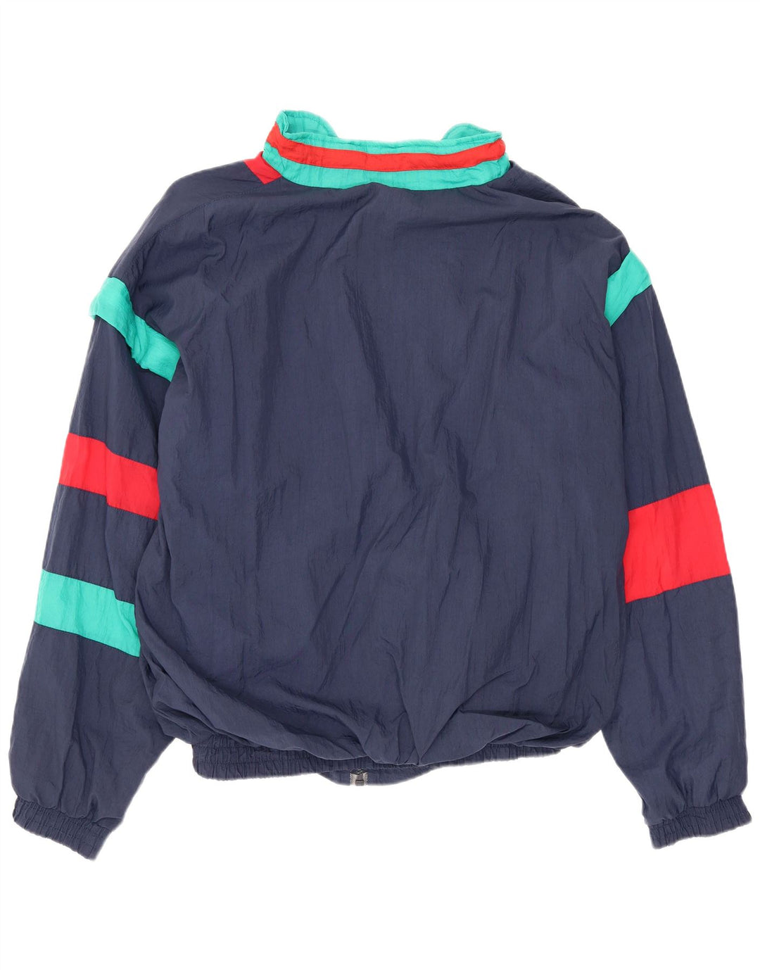 Vintage Herren-Trainingsanzug mit lockerer Passform, Jacke, klein, Marineblau, Farbblock