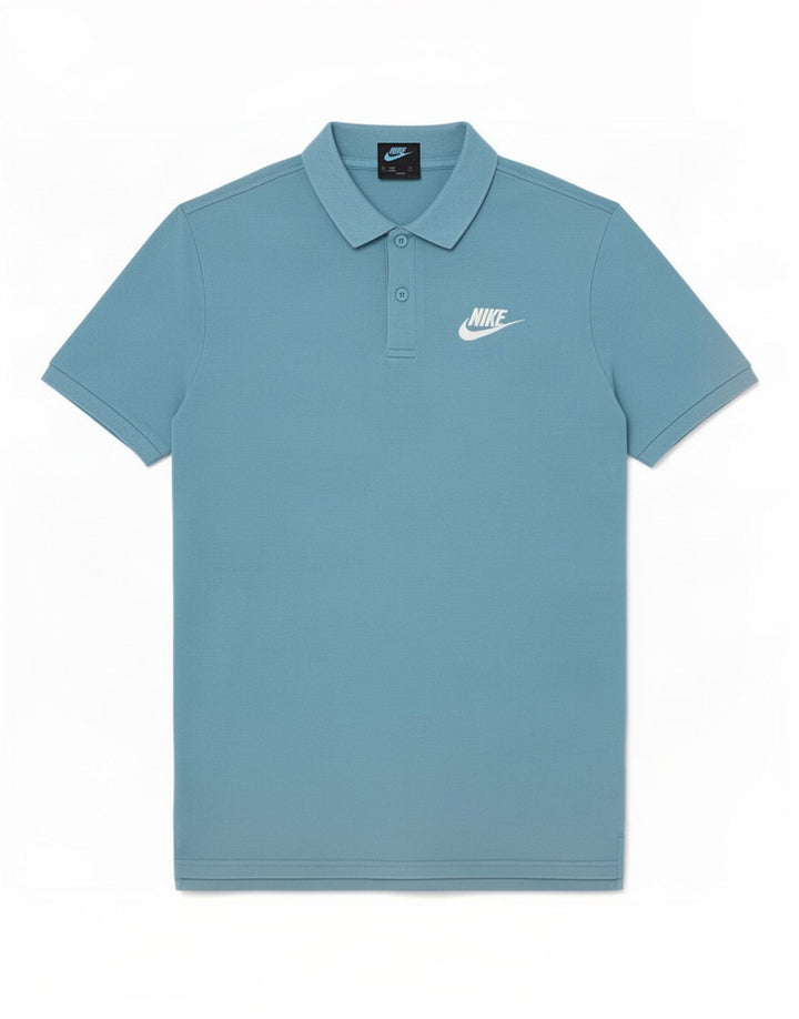Nike Herren-Poloshirt, große blaue Baumwolle