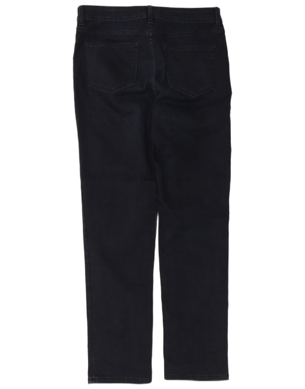 Marks & Spencer Damen The Sienna Straight Jeans UK 14 Large W32 L30 Schwarz