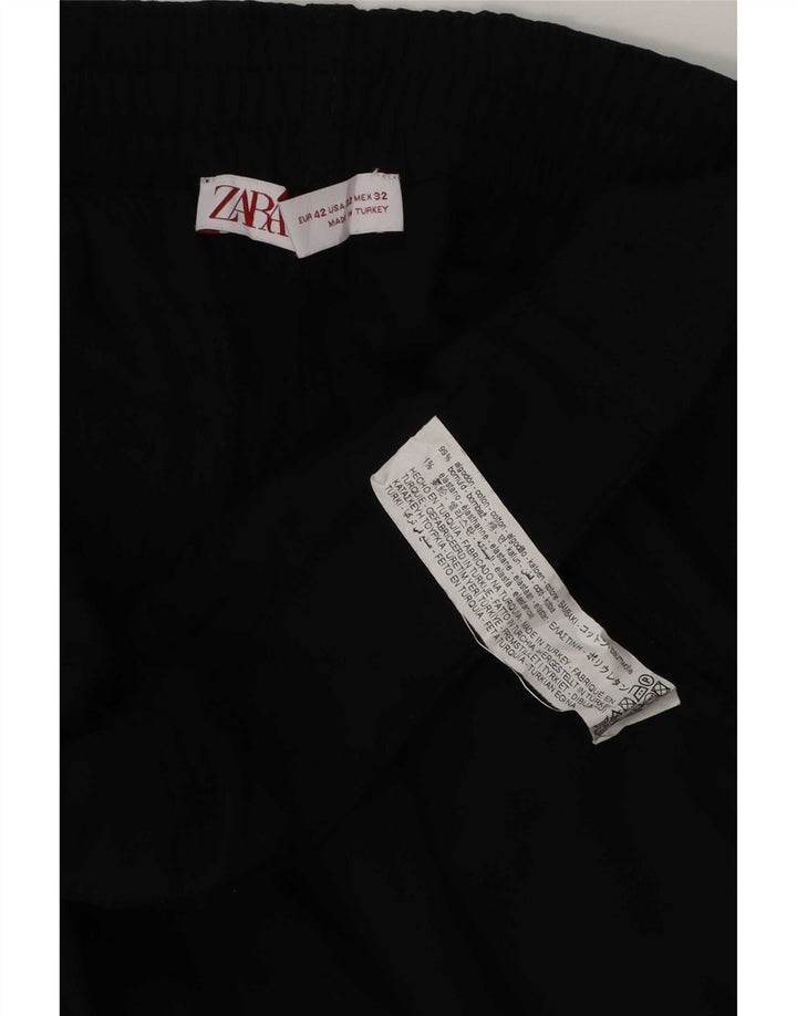 Zara Herren Cargoshorts EU 42 Large W32 Schwarze Baumwolle