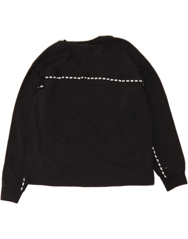 NIKE Womens Graphic Sweatshirt Jumper UK 16 Large Black Cotton Vintage Nike and Second-Hand Nike from Messina Hembry 