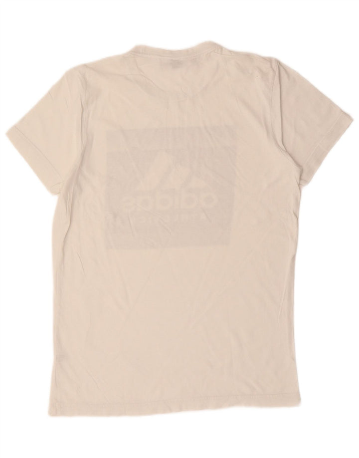 Adidas Herren Grafik T-Shirt Top Small Weiß Baumwolle