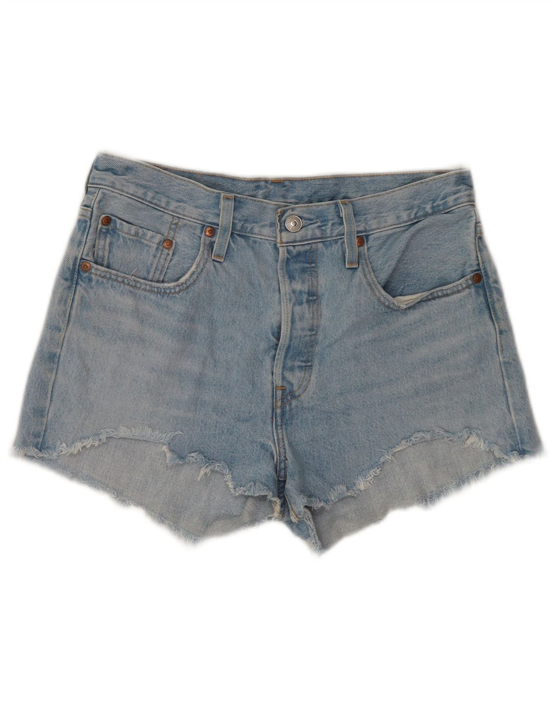 Levi's Damen 501 Jeansshorts W28 mittelblaue Baumwolle