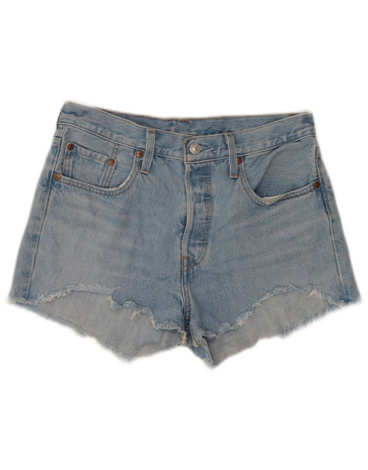 Levi's Damen 501 Jeansshorts W28 mittelblaue Baumwolle