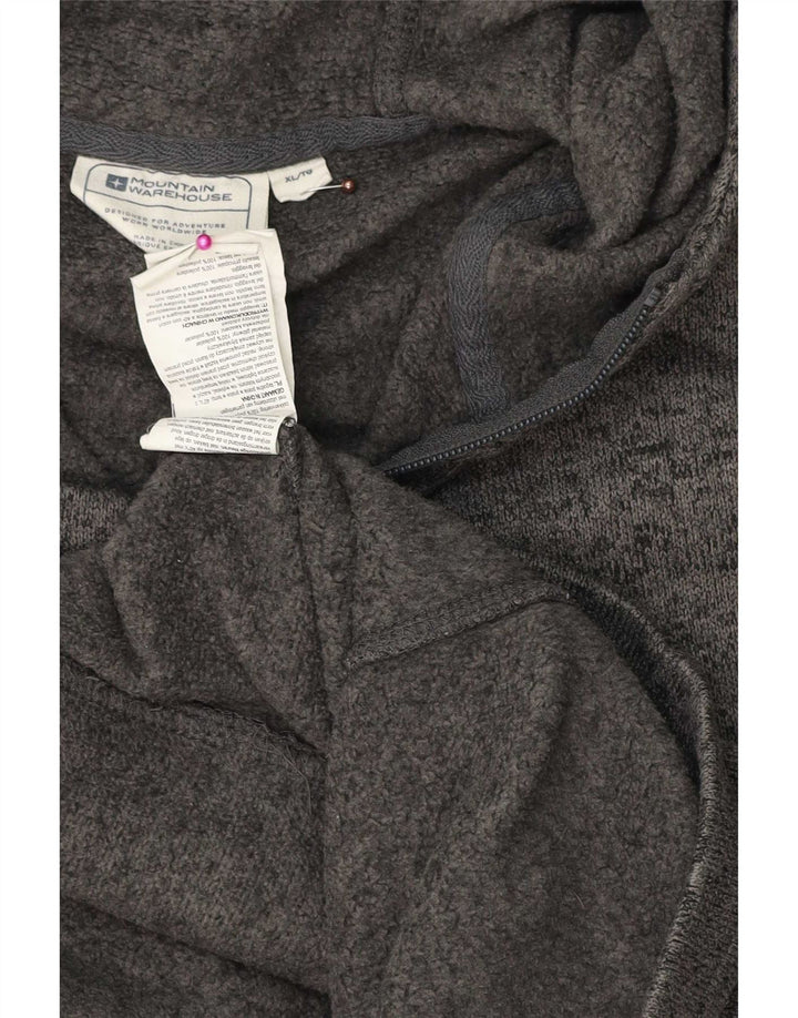 Mountain Warehouse Herren-Kapuzenpullover mit Reißverschluss, XL, grau geflecktes Polyester