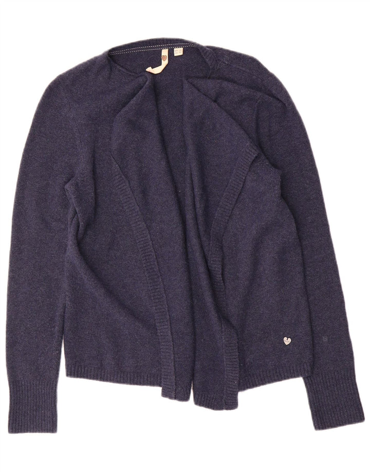 White Stuff Offener Damen-Cardigan-Pullover UK 12 Medium Marineblau Nylon