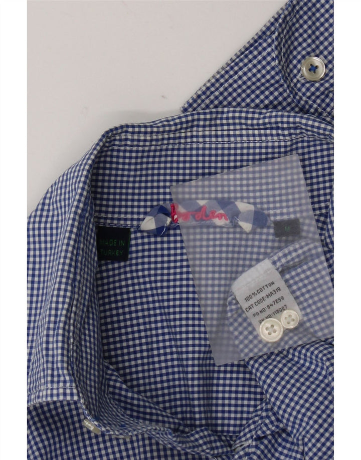 Boden Herrenhemd aus mittelblauer Gingham-Baumwolle