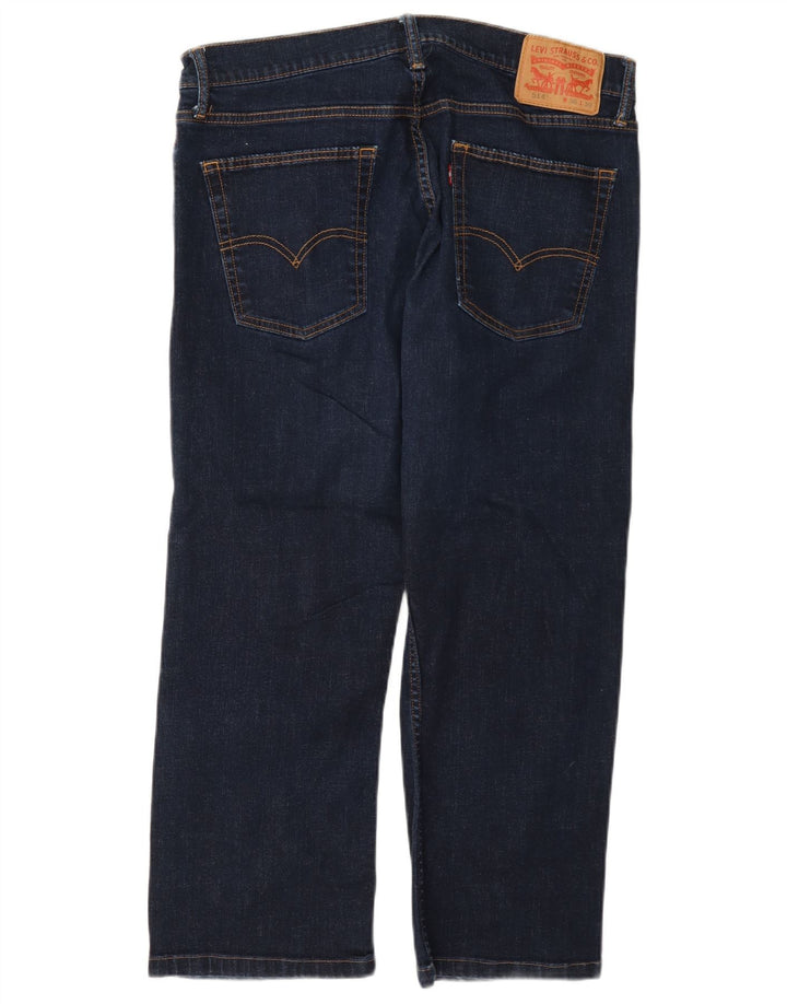 Levi's Herren 514 verkürzte Jeans W36 L25 marineblaue Baumwolle