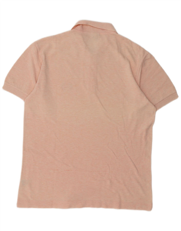 Sisley Herren-Poloshirt, groß, rosa gesprenkelte Baumwolle