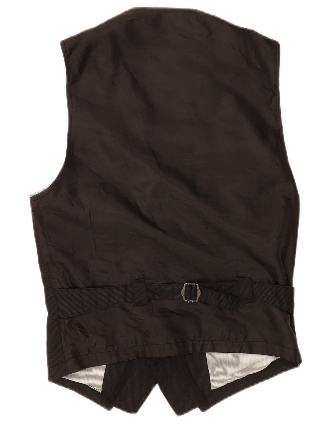 Zara Herren Weste XS Schwarz Nadelstreifen Polyester