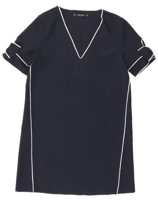 Zara Damen Etuikleid UK 10 Small Marineblau